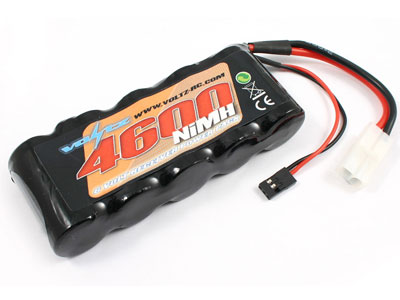 Voltz 4600Mah 6.0V Receiver Sub-C Pack Stick Battery W/Bec/Jr Plug