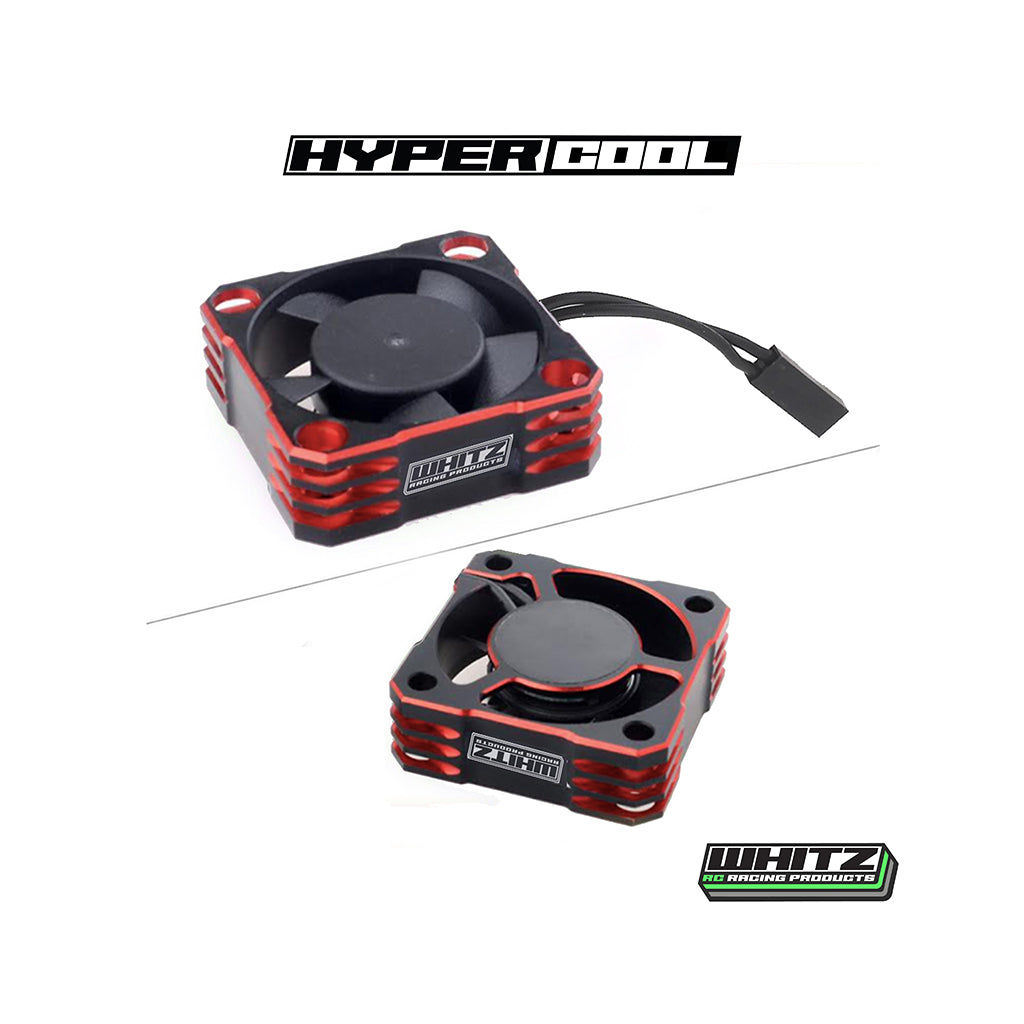 Whitz- HyperCool Aluminium Fan - 30mm - Red Hot