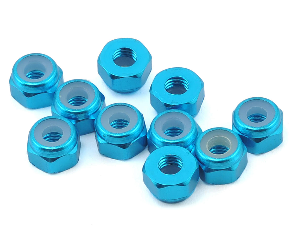 Yeah Racing 4mm Aluminium Lock Nut Blue LN-M4-BU