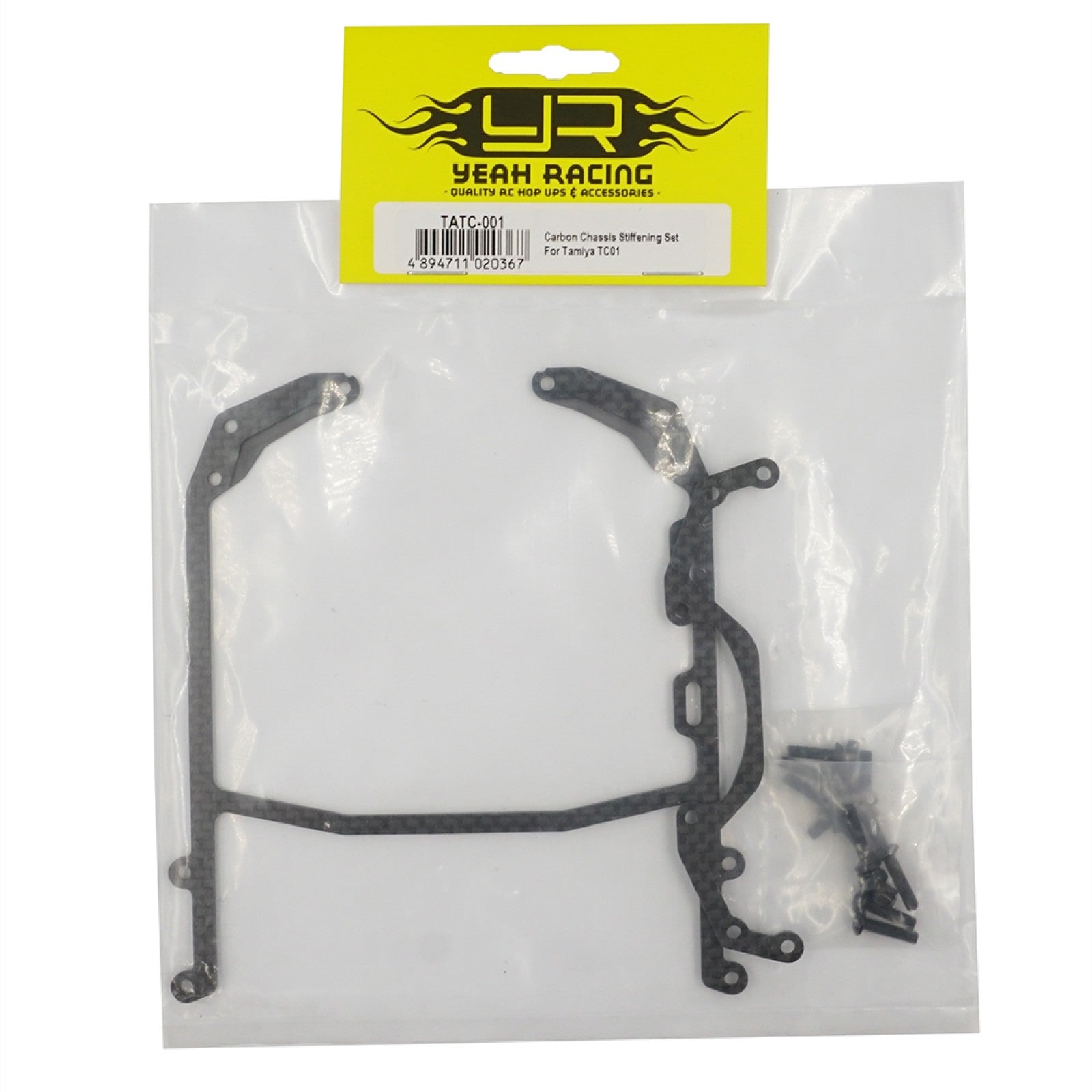 Yeah Racing Carbon Chassis Stiffening Set For TAMIYA TC01