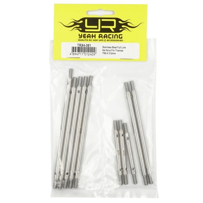 YEAH RACING Stainless Steel Full Link Set 10PCS For TRAXXAS TRX-4 312mm