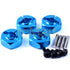 YEAH RACING Aluminum 5.5mm Wheel Adapter Set (BU) For All 1/10 Touring Drift Crawler Car